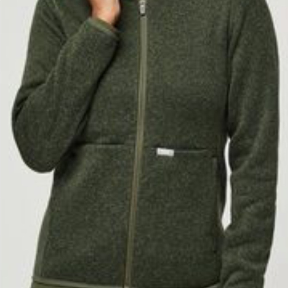 Figs green sweater knit jacket